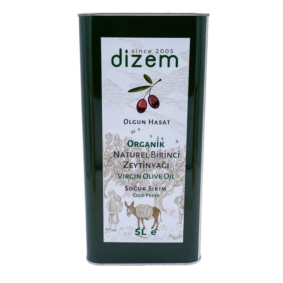 Organik Ayvalık Olgun Hasat Natürel Birinci Zeytinyağı 5 Litre