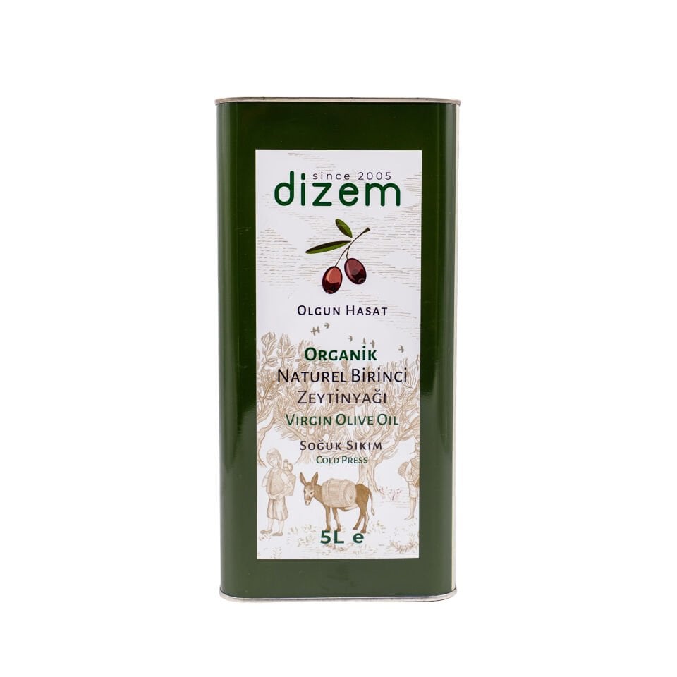 Organik Ayvalık Olgun Hasat Natürel Birinci Zeytinyağı 5 Litre