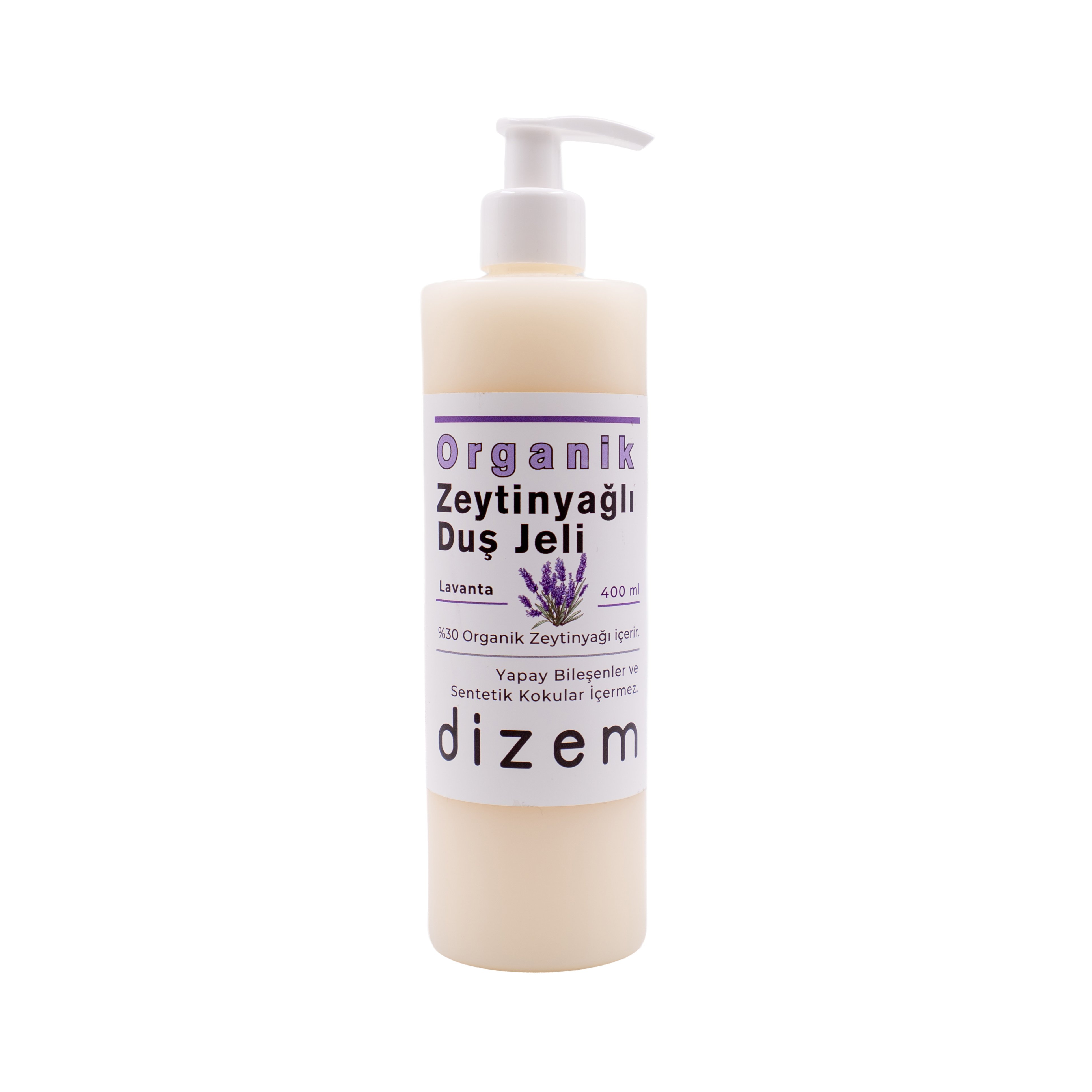 Organik Zeytinyağlı Lavanta Duş Jeli 400 ML - Hassas Ciltler için Doğal Temizlik
