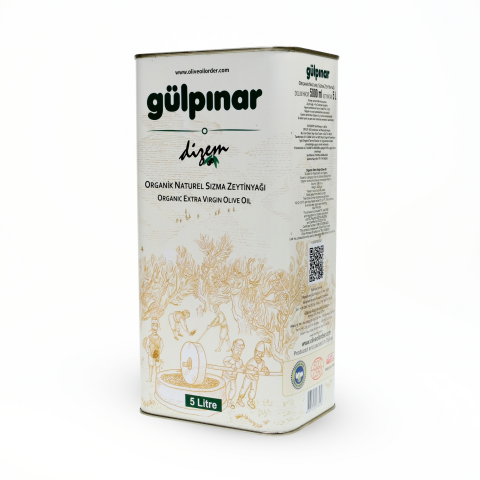 2025 Filtresiz Organik  İlk Hasat Naturel Sızma Zeytinyağı 5 LT AYVALIK