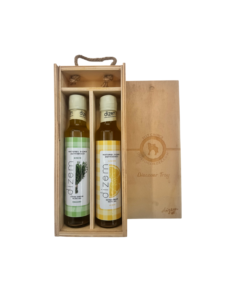 Ahşap İkili Zeytinyağı Seti