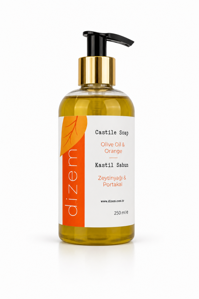 Zeytinyağlı Kastil Sıvı Sabun - Portakal Yağlı - 250 ml